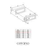 CERANO - Deska pod umyvadlo Navira Pro + podpěrná konzole - bílá matná - 70x46x3,6 CER-6061184