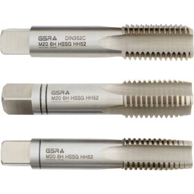 GSR B00105290 ruční závitník metrický M20 DIN 352 HSS 3 ks