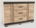 Komoda L11 Velikosti: 140 cm, Horní / dolní lišta: Craft zlatý, Úchytové lišty: Craft zlatý