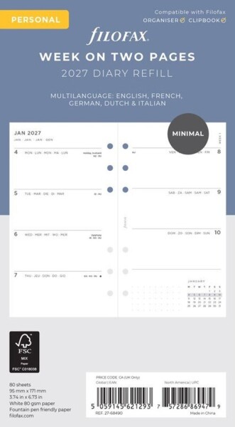 Diářový set Minimal 2027, Osobní