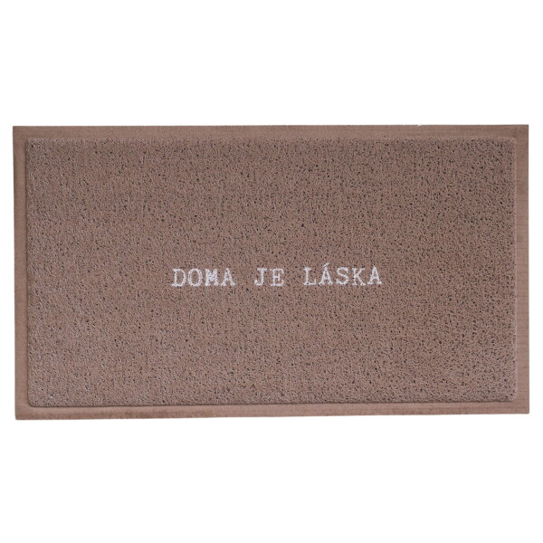 Bella Rose Rohožka Doma je láska, béžová barva, hnědá barva, plast