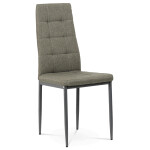 Jídelní židle, potah lanýžová látka, kov antracitový matný lak