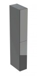GEBERIT - Vysoká skříňka 180x24x48 cm, 2 zásuvky, sklo/lávová 503.011.JK.2