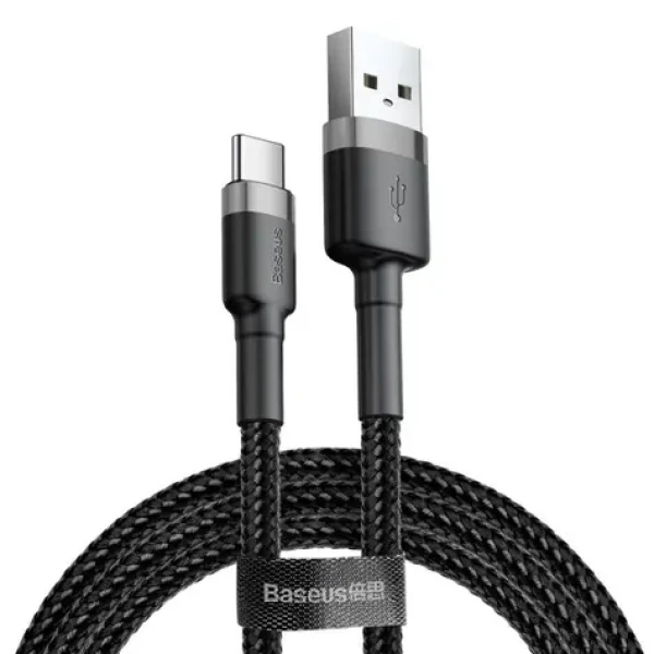 Baseus CATKLF-UG1 kabel USB-A na USB-C 3m černo-šedá / 2A (CATKLF-UG1)