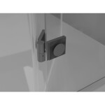 MEXEN/S - Lunar L sprchové dveře křídlové pravé 135 cm, transparent, grafit metal 834L-135-000-95-00-P