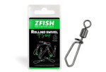 Zfish Obratlík Rolling swivel with T Snap Velikost 8 35kg 10ks (ZF-7923)