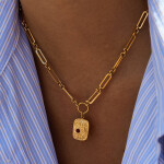 ELENYS Relic Chain – pozlacený náhrdelník 18K žluté zlato Délka: 40+5 cm / max. 45 cm