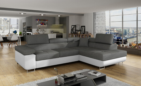 Rohová sedací souprava Anton - Sawana 21/ Soft 17 Provedení: Pravá varianta, látka: Sawana 21/ Soft 17