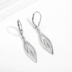 Stříbrné visací náušnice se zirkony Victoire - stříbro 925/1000, Stříbrná