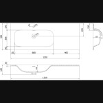MEXEN/S - Orio koupelnová skříňka 120 cm s umyvadlem Vela levá, 1S, 1D, grafit mat/bílá mat 91A13-12047-3-BBFF66-W23L01