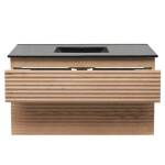 Koupelnová skříňka 2 zásuvková s umyvadlem Naturel Savona 98x53x44,8 cm dub Halifax mat SAVONA2100DHC SAVONA2100DHC