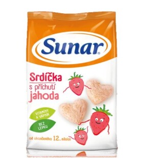 Sunar dětské křupky jahodová srdíčka 50g