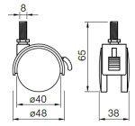 NoName kolečko 40 s čepem :: bez brzdy (36151)