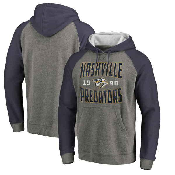 Fanatics Pánská mikina Nashville Predators NHL Timeless Collection Antique Stack Tri-Blend Raglan Velikost: S