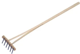 TEDDIES Hrábě s dřevěnou násadou modré