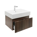 Koupelnová skříňka s baterií a umyvadlem SAT Evolution 1 58x30x44,8 cm ořech mat SATEVO60NAU2BA SATEVO60NAU2BA