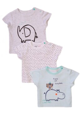 Tričko kojenecké s krátkým rukávem 3pack, Minoti, Koala 3, bílá - 68/74 | 6-9m