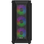 EVOLVEO Xenon, skříň ATX, 4x ARGB ventilátor 120mm, přední panel airflow mesh, černá
