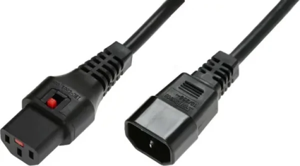 MicroConnect Prodlužovací kabel s IEC zámkem C13 - C14 2m černá (PC1021)