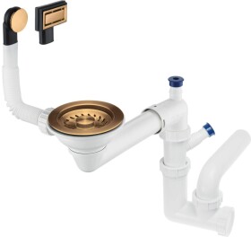 DEANTE - Space-Saver Odpadní sada granitového dřezu, 1-miska, kartáčovaný bronz ZXY_C949