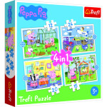 Trefl Puzzle Peppa Vzpomínky na prázdniny 4v1 Trefl