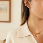 ELENYS Paw – pozlacené náušnice 18K žluté zlato