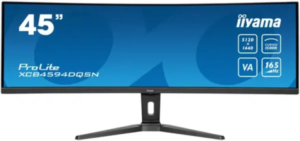 45" IIYAMA ProLite XCB4594DQSN-B1 černá / VA / 5120x1440 / 32:9 / 0.8ms / 3000:1 / 450cd / repro / HDMI / DP (XCB4594DQSN-B1)