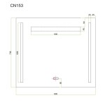 Mereo Zrcadlo 80x70 cm s LED osvětlením a odmlžováním CN153