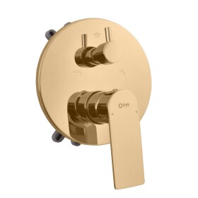 RAV Slezák - NIL - Vanová/Sprchová baterie podomítková 2-cestná s tělesem a s boxem, Zlatá - lesklá NL185BOXZ NL185BOXZ