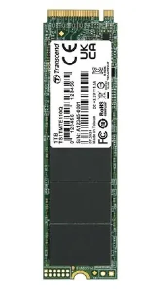 Transcend MTE110Q 1TB / M.2 2280 Gen 3 / RW: 2000/1500 MBps / IOPS: 170K/250K / MTBF 2.0mh / 3y (TS1TMTE110Q)