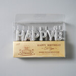 Dortové svíčky "Happy Birthday" stříbrné 13ks
