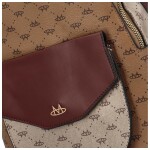 Stylový dámský koženkový kabelko-batůžek Tiara, coffee