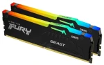 Kingston Fury Beast Black RGB 16GB (2x 8GB) DDR5 6000MHz / CL30 / DIMM / EXPO / 1.35V (KF560C30BBEAK2-16)