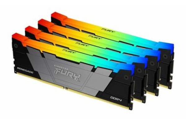 Kingston FURY Renegade RGB 64GB (4x 16GB) DDR4 3200MHz / CL16 / DIMM / 1.35V / Non-ECC / Un-Registered / 1Gx8 (KF432C16RB12AK4/64)