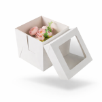 Cake star dortová krabice na Bento dort s průhledným víkem 18x18x18cm