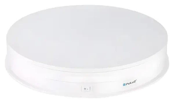 Puluz PU3049W bílá / Otočný stolek / průměr 30 cm / USB / nosnost 10 kg (PU3049W)
