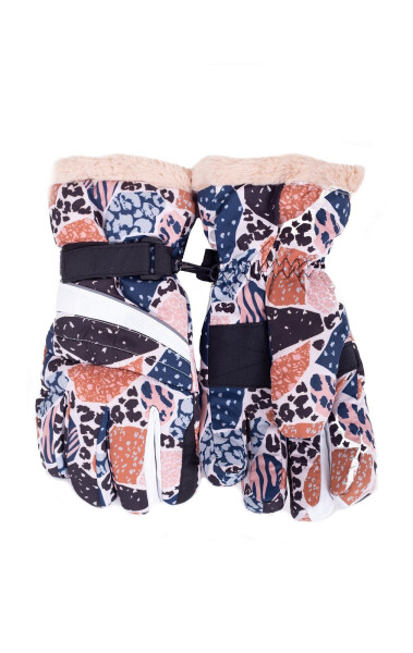 Lyžařské rukavice YOCLUB REN-0257K béžová 20 cm