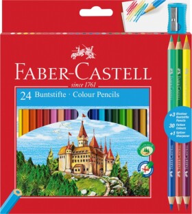 Pastelky Faber-Castell EKO 24 barev + 3 bicolor + ořezávátko