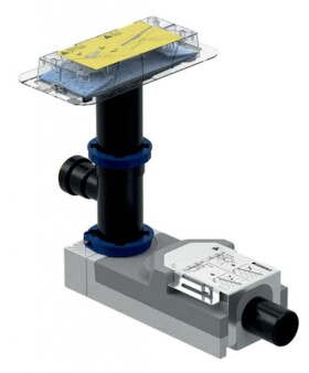 GEBERIT - CleanLine Souprava pro hrubou montáž sprchového kanálku s přívodem, pro podlahy od 180 mm, odpad 50 mm 154.159.00.1