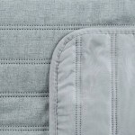 DumDekorace Prošívaný přehoz na postel s lněnou strukturou – kovově modrý Šířka: 170 cm | Délka: 210 cm