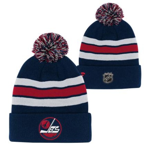 Outerstuff Dětská zimní čepice Winnipeg Jets NHL Cuffed Beanie With Pom