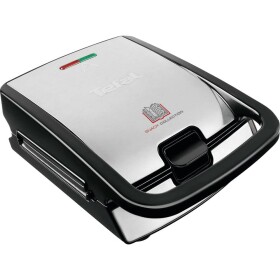 Tefal SW 854 D Snack Collection vaflovač nepřilnavý povlak, automatické přizpůsobení teploty černá, nerezová ocel kartáčovaná