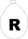 Balónek písmeno R bílé balonky.cz Balónek písmeno R bílé balonky.cz