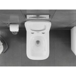 MEXEN/S - Teo Závěsná WC mísa Rimless Tornado včetně sedátka s slow slim, duroplast, bílá lesk 30850600T