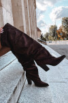 Dámské kozačky na na podpatku hnědé model 22313562 - Boto Velikost: 37