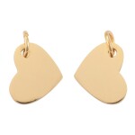 Přívěsek z nerezové oceli - zlatý - srdce - 10 x 12 x 1 mm - 1 ks