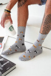 PÁNSKÉ PONOŽKY S KOČIČÍ HLAVOU 0125.096 GREY MELANGE 39-42