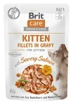 Brit Care Cat Kitten Filety v omáčce s lososem 85 g / Kapsičky pro koťata / losos v omáčce (293-101040)