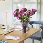 Hübsch Skleněná váza Purple 18 cm, fialová barva, sklo