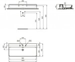 IDEAL STANDARD - Conca Ceram Umyvadlo na desku 100x45 cm, s přepadem, 3 otvory pro baterii, bílá T383301